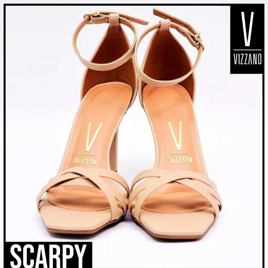 Stilletos Y Plataformas Scrapy | Sandalias Vizzano De Eco Cuero C/Taco Fino De 10Cm Scarpy