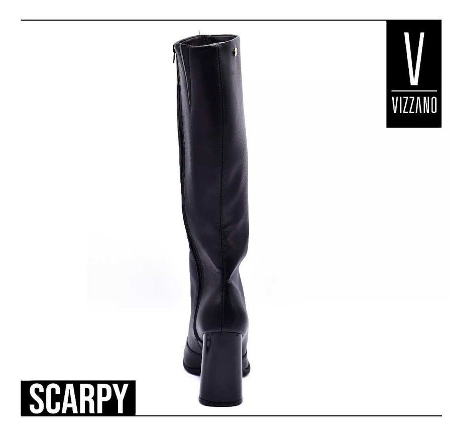 Botas Y Botinetas Scrapy | Botas Mujer Vizzano Bucanera Eco Cuero Taco 10Cm Scarpy