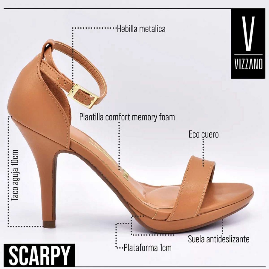 Sandalias Scrapy | Zapatos Vizzano Sandalia Fiesta Napa Plantilla Soft Scarpy