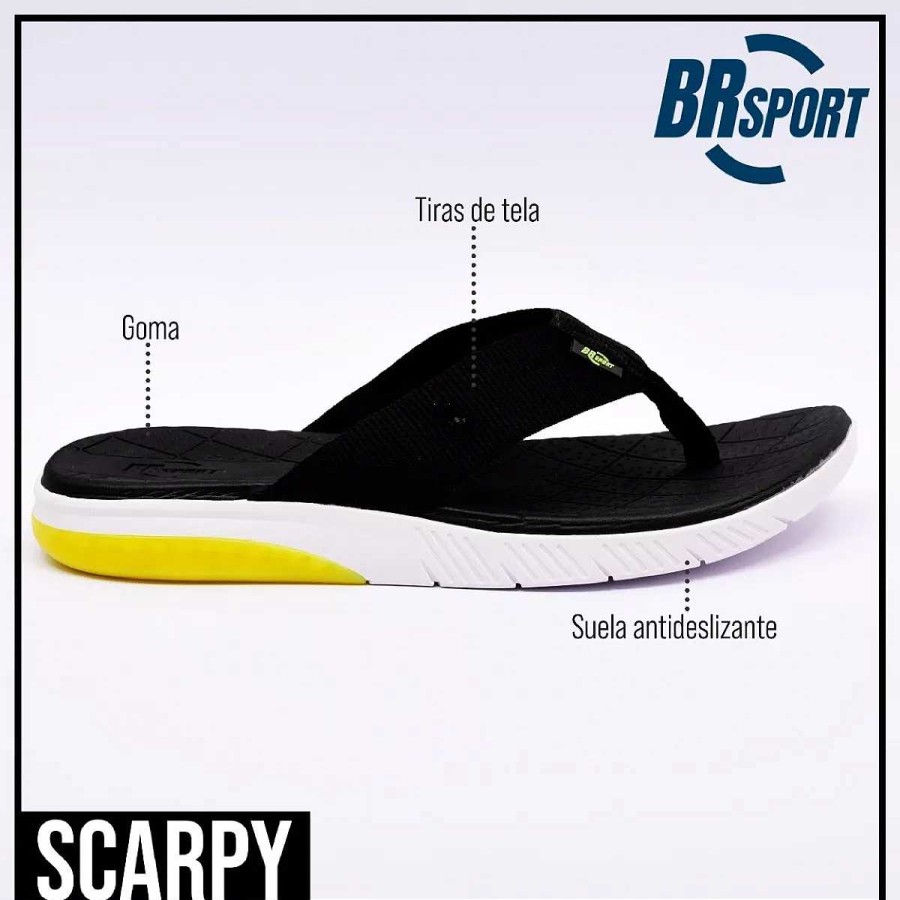 Hombre Scrapy | Ojotas Hombre Br Sport Suela Con Tiras De Goma Scarpy