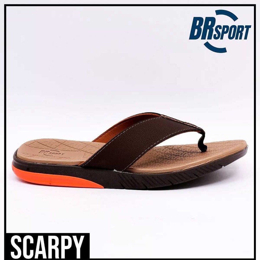 Hombre Scrapy | Ojotas Br Sport Hombre Suela De Goma Scarpy C/Detalle Color