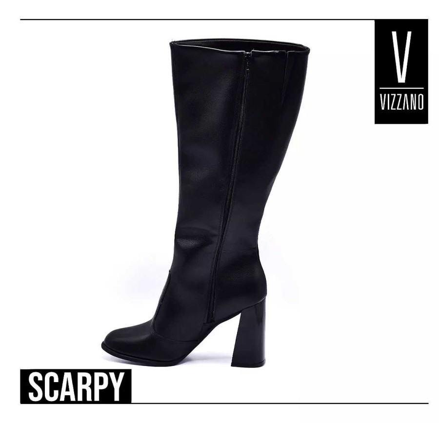 Botas Y Botinetas Scrapy | Botas Mujer Vizzano Bucanera Eco Cuero Taco 10Cm Scarpy