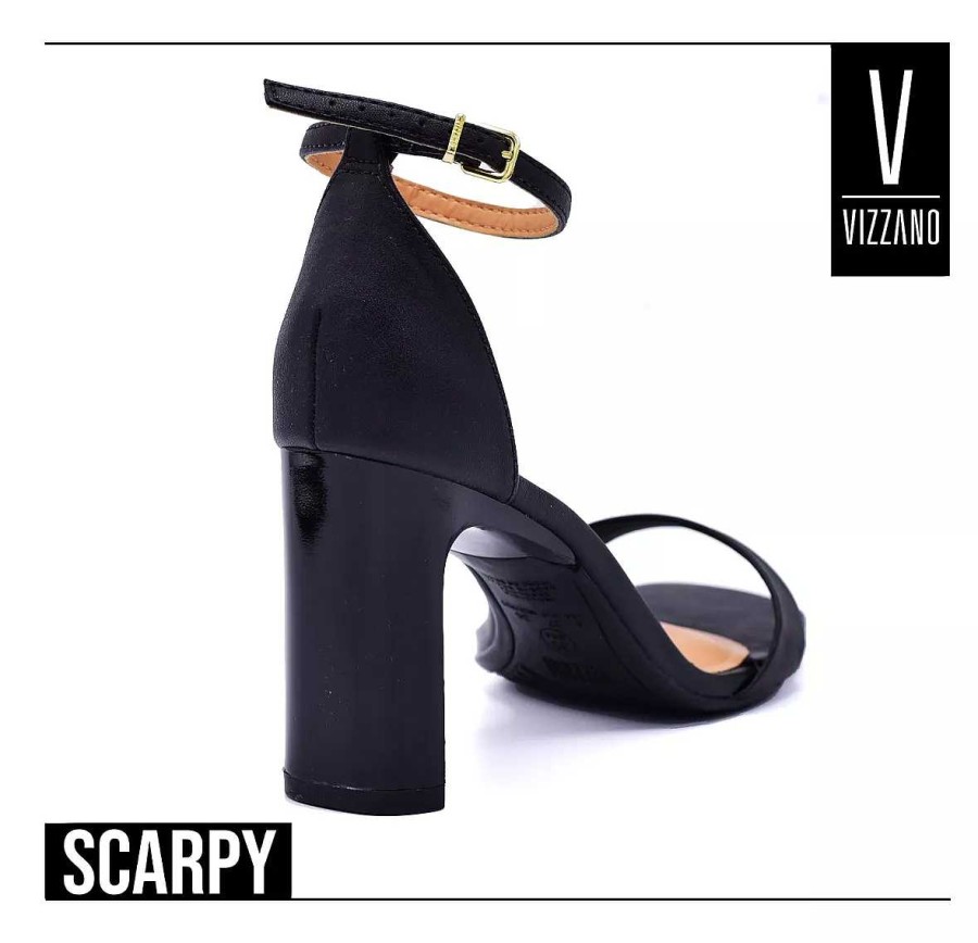 Stilletos Y Plataformas Scrapy | Sandalias Vizzano Mujer Eco Cuero Con Taco 8,5Cm Scarpy