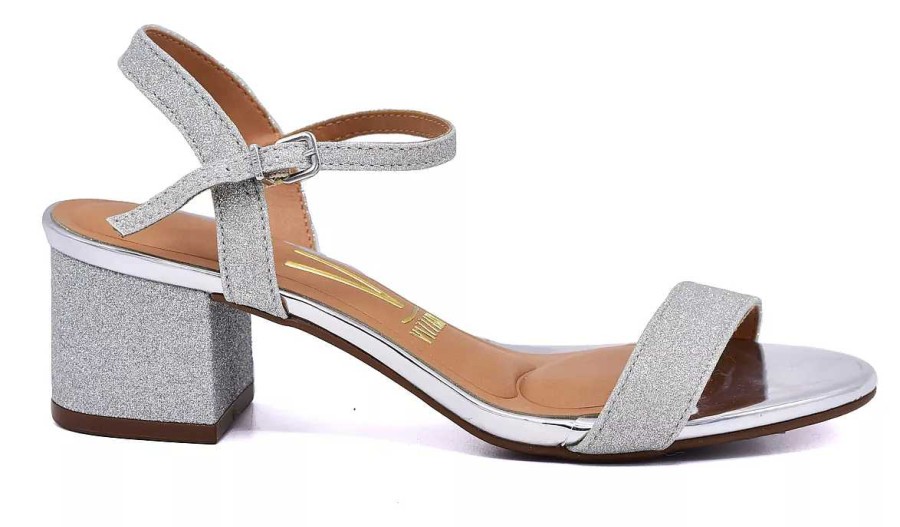 Sandalias Scrapy | Sandalias Vizzano Mujer C/Glitter Taco Bajo Confort Scarpy