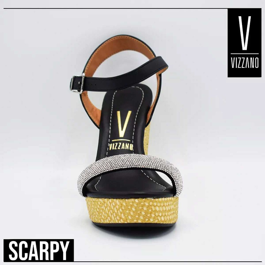 Sandalias Scrapy | Sandalia Mujer Vizzano Taco Chino C/Brillos Scarpy