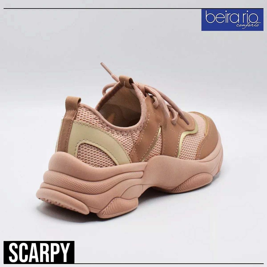 Zapatillas Scrapy | Zapatilla Beira Rio Mujer Sneakers Con Cordones Scarpy