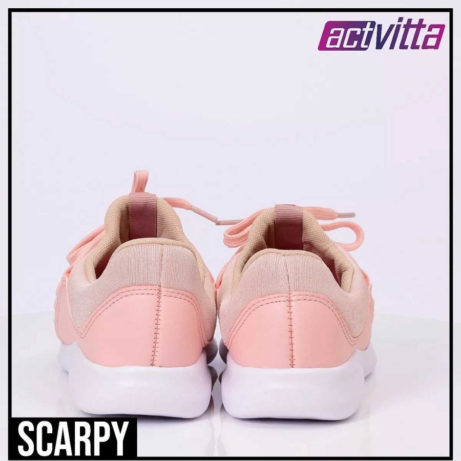 Zapatillas Scrapy | Zapatilla Mujer Actvitta C/Cordones Microtela Lisa Scarpy