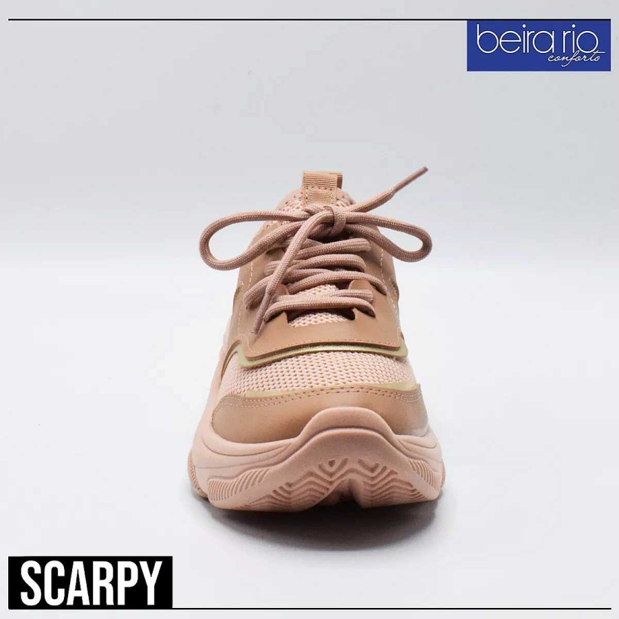 Zapatillas Scrapy | Zapatilla Mujer Beira Rio Sneakers Con Cordones Scarpy