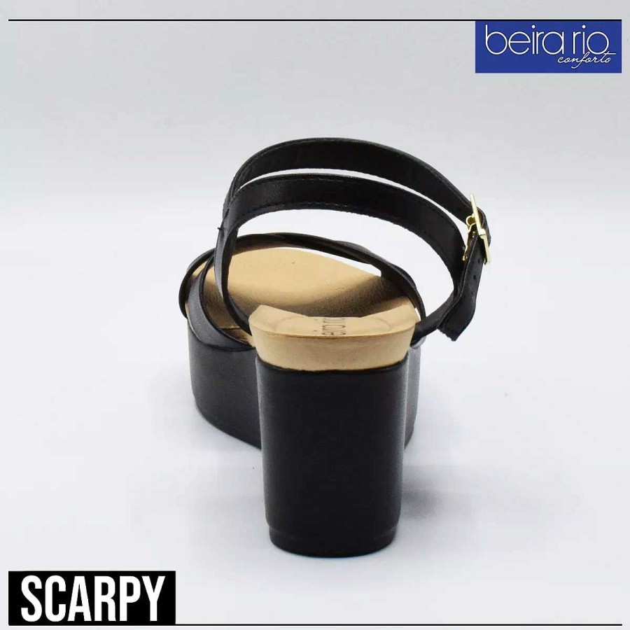 Sandalias Scrapy | Sandalias Beira Rio Mujer C/Plataforma Eco Cuero Scarpy