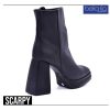 Botas Y Botinetas Scrapy | Botas Mujer Beira Rio Ecocuero C/Plataforma Taco 10Cm Scarpy