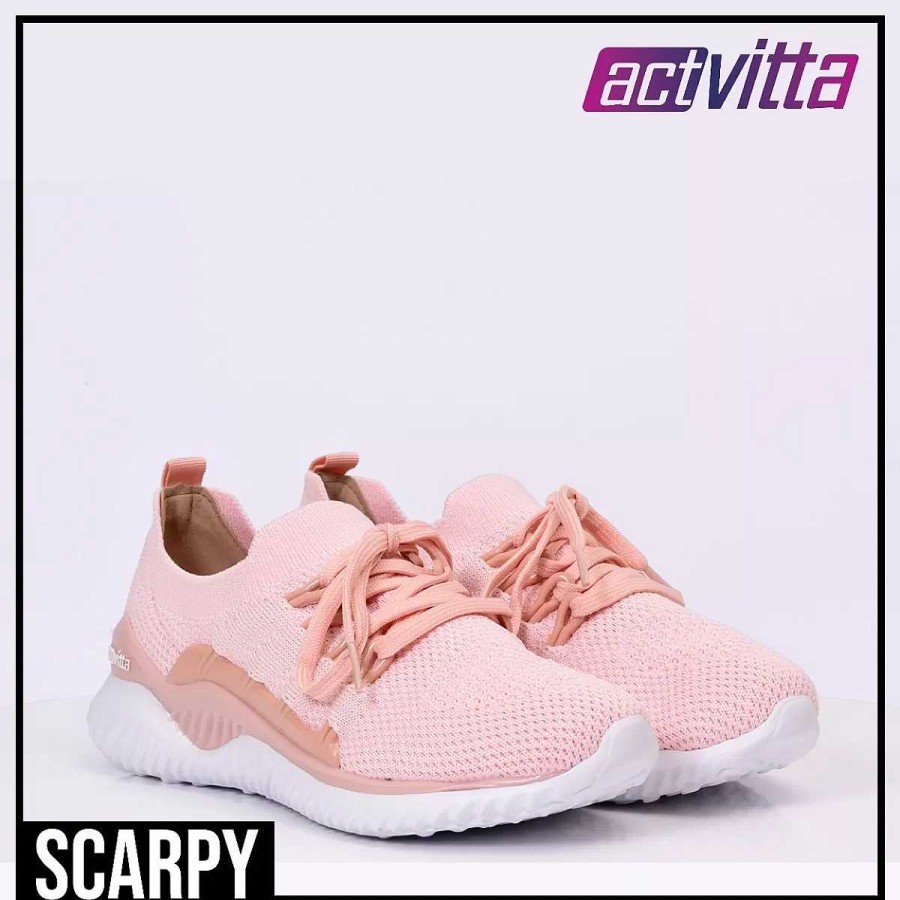 Zapatillas Scrapy | Zapatilla Mujer Actvitta C/Cordones Microtela Fina Scarpy