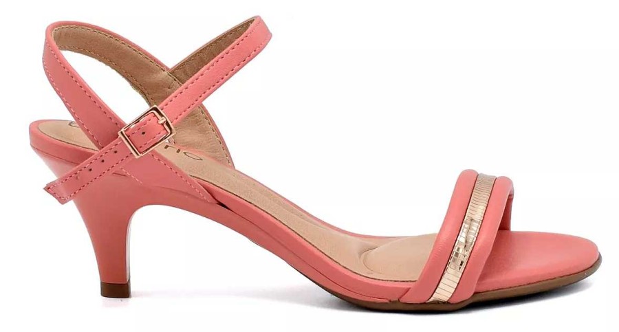 Sandalias Scrapy | Sandalia Beira Rio Taco Bajo Fino Con Detalle Rose Scarpy