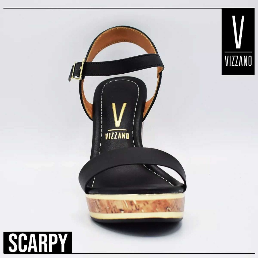 Sandalias Scrapy | Zapato Mujer Sandalia Vizzano Taco Chino Corcho Napa Scarpy